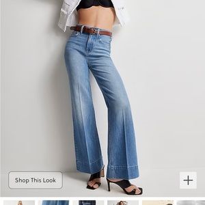 Jcrew Wide Leg Trouser Jeans